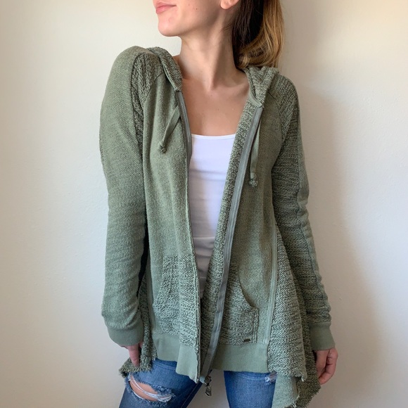 O'Neill Jackets & Blazers - O’Neill Olive Green Zip-Up Hoody
